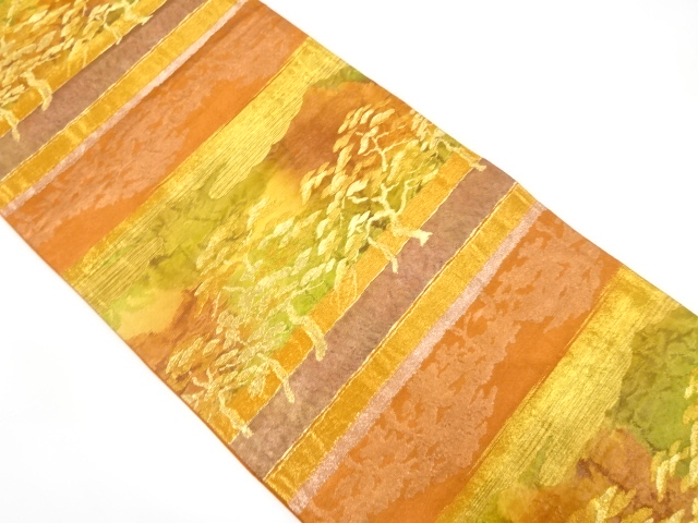 アンティーク　霞に松模様織り出し袋帯（材料）